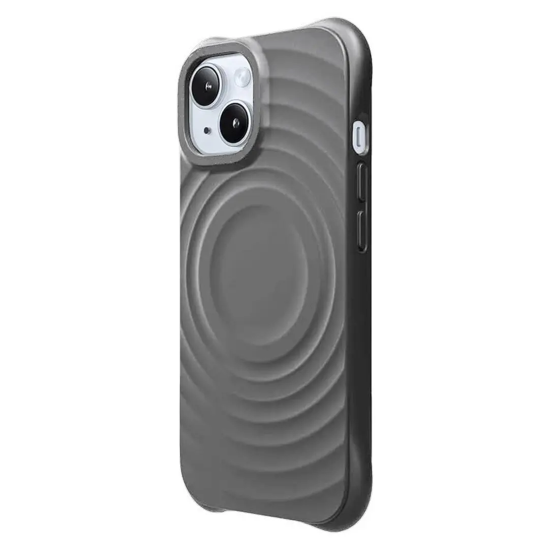 iPhone 15 Plus/iPhone 14 Plus Magsafe Water Ripple Tpu Case Gray